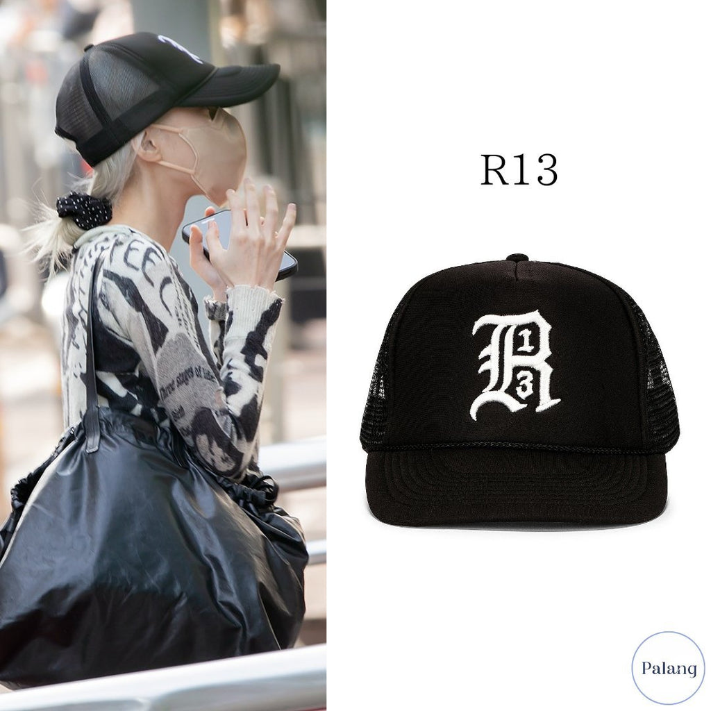 【aespa ウィンター】R13 Black Baseball Cap - Palang ‐ KpopFashionStore