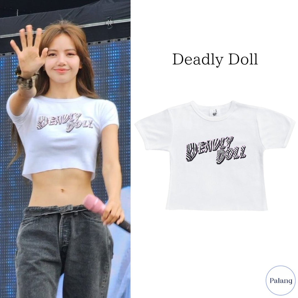 【BLACKPINK リサ】Deadly Doll ゼブラ baby Tシャツ - Palang ‐ KpopFashionStore