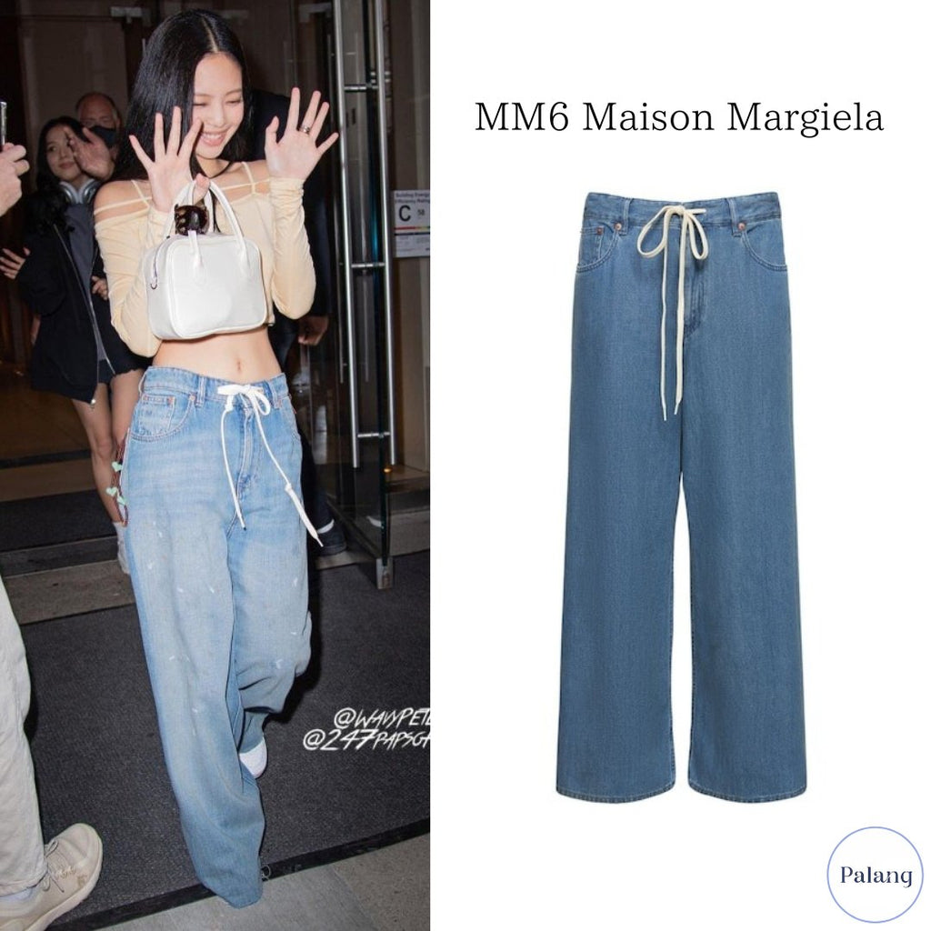 【BLACKPINK ジェニ】 MM6 Maison Margiela ワイドレッグジーンズ - Palang ‐ KpopFashionStore