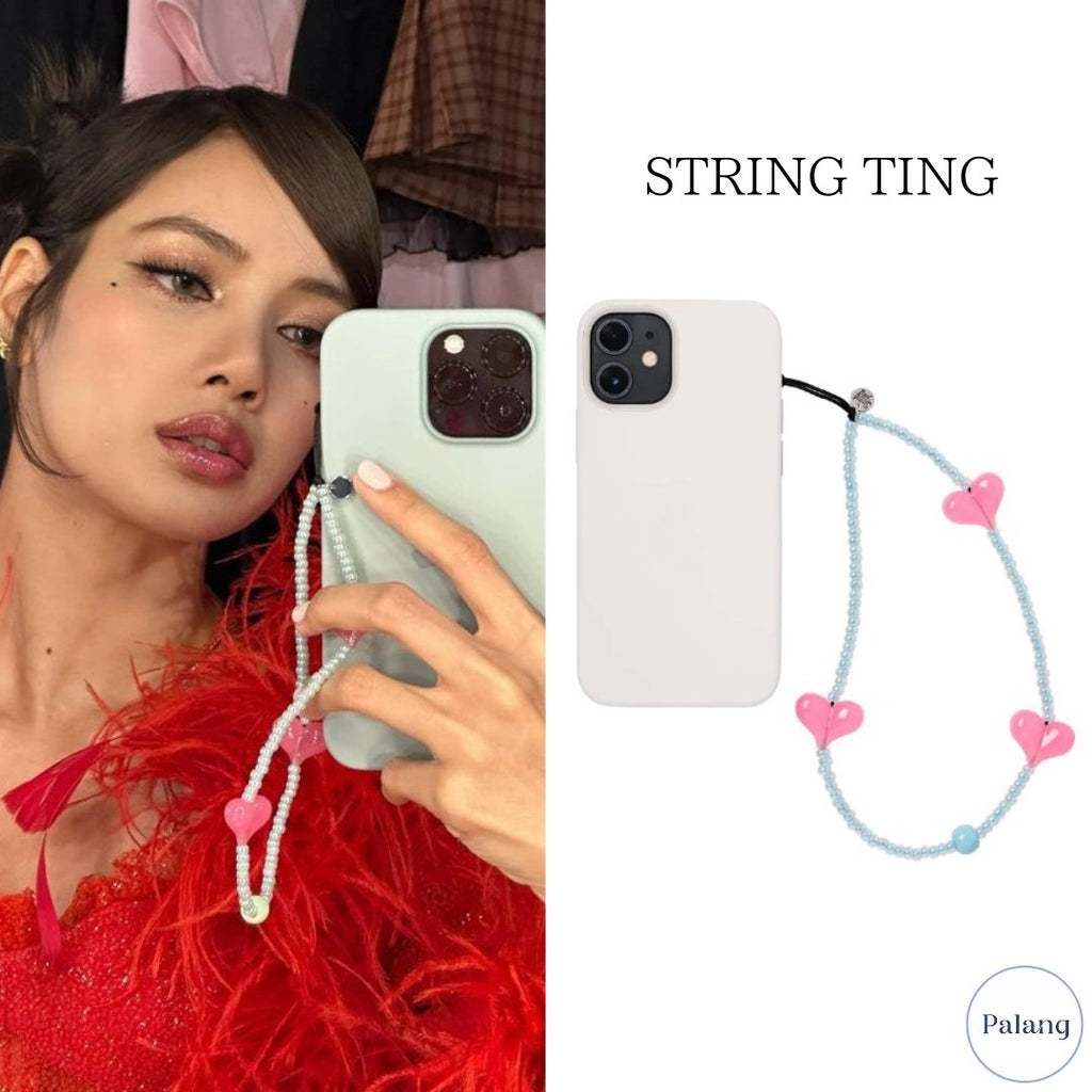 【BLACKPINK リサ】 STRING TING アクアハート リストレット携帯ストラップ - Palang ‐ KpopFashionStore