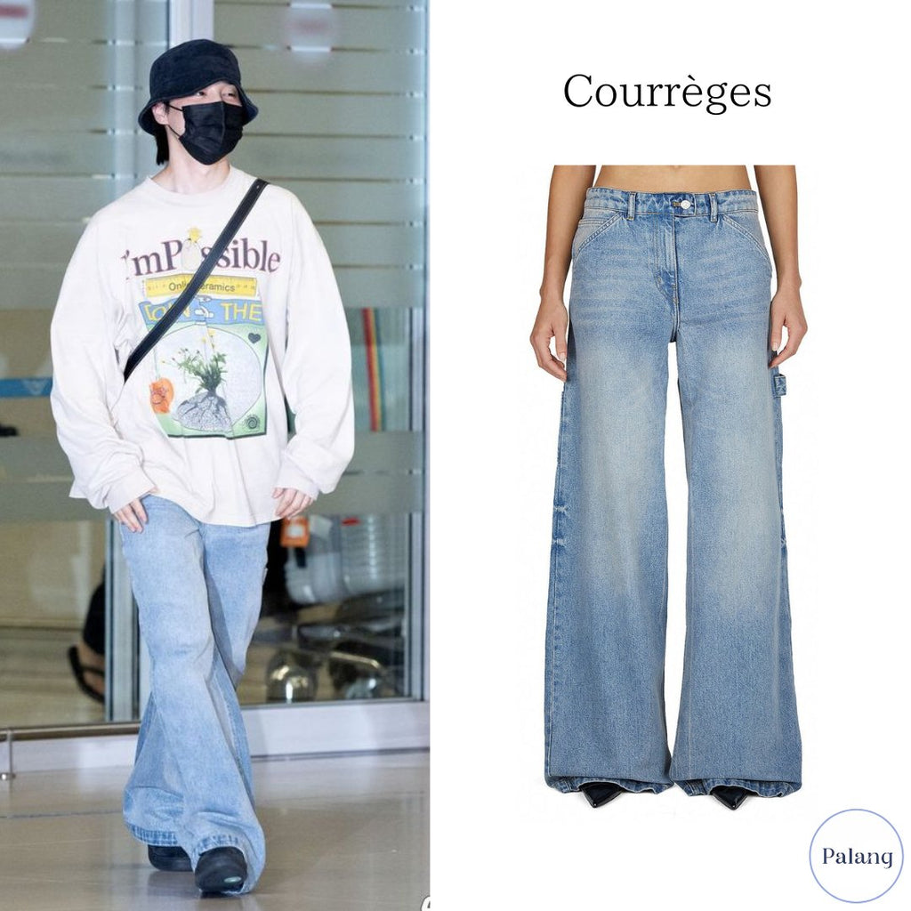 【BTS ジミン】Courreges ワイド デニム - Palang ‐ KpopFashionStore