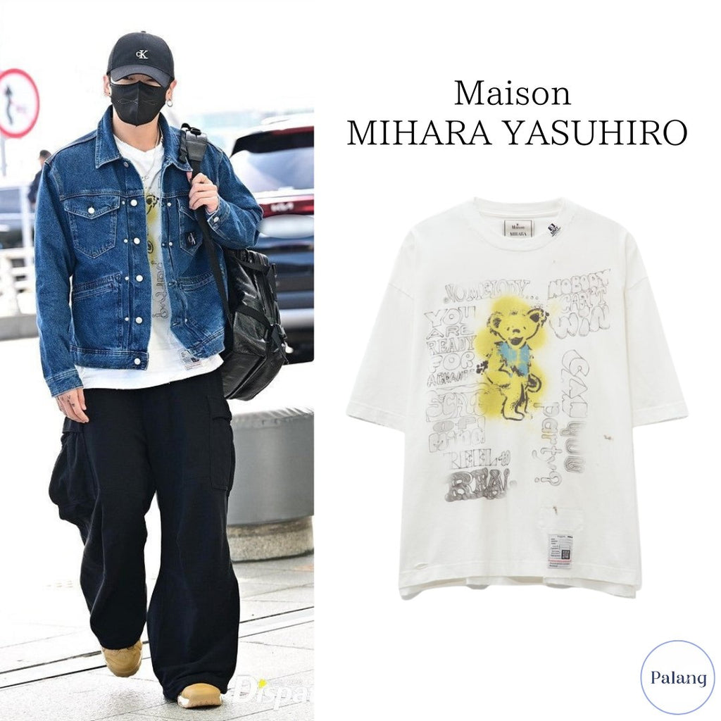 【BTS ジョングク】MIHARAYASUHIRO ホワイト Tシャツ - Palang ‐ KpopFashionStore