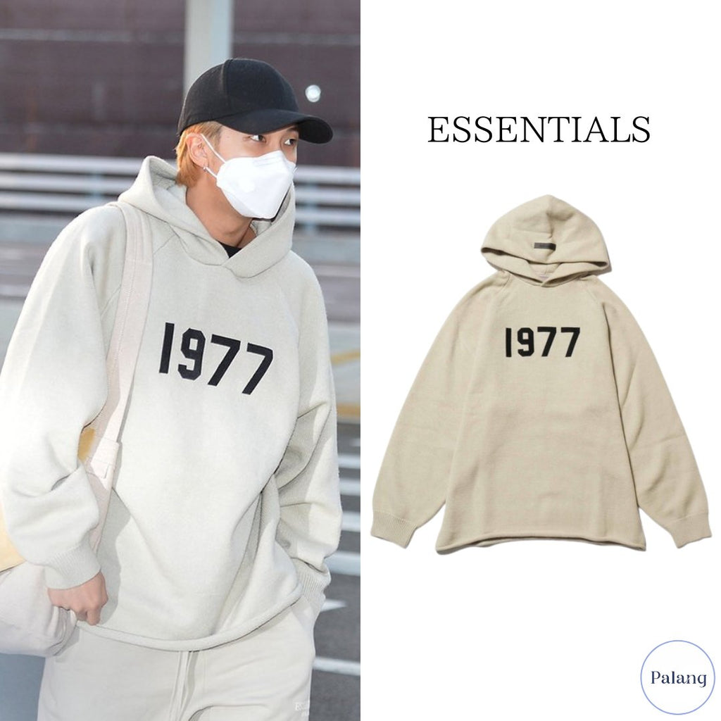 【BTS RM】FEAR OF GOD ESSENTIALS ベージュ 1977 フーディ - Palang ‐ KpopFashionStore