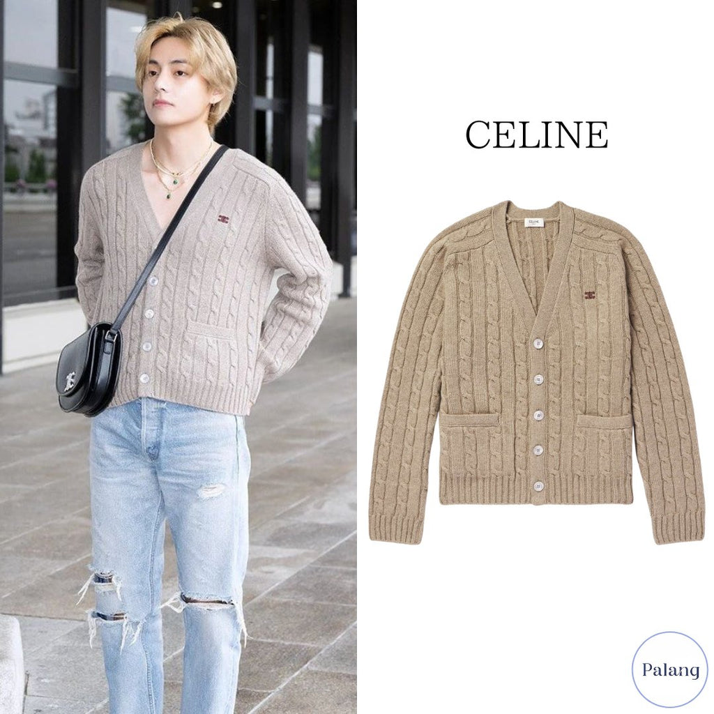 【BTS V】CELINE トリオンフロゴ カシミアカーディガン - Palang ‐ KpopFashionStore