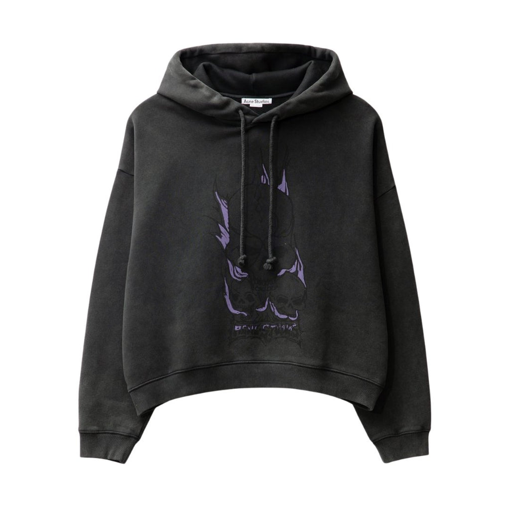 【LE SSERAFIM ユンジン】ACNE STUDIOS Skull Printed Hoodie - Palang ‐ KpopFashionStore