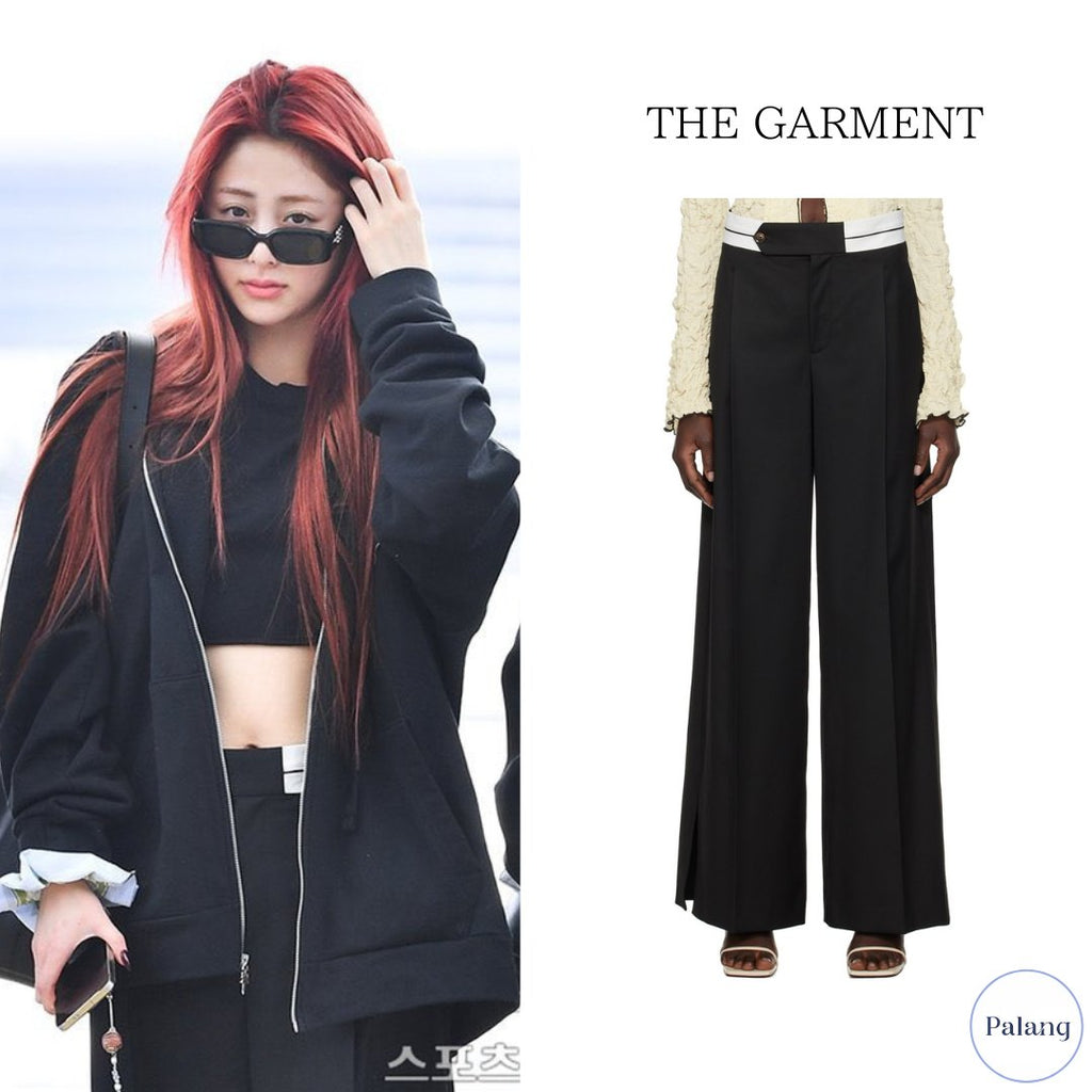 【LE SSERAFIM ユンジン】THE GARMENT プリーツ ワイドパンツ - Palang ‐ KpopFashionStore