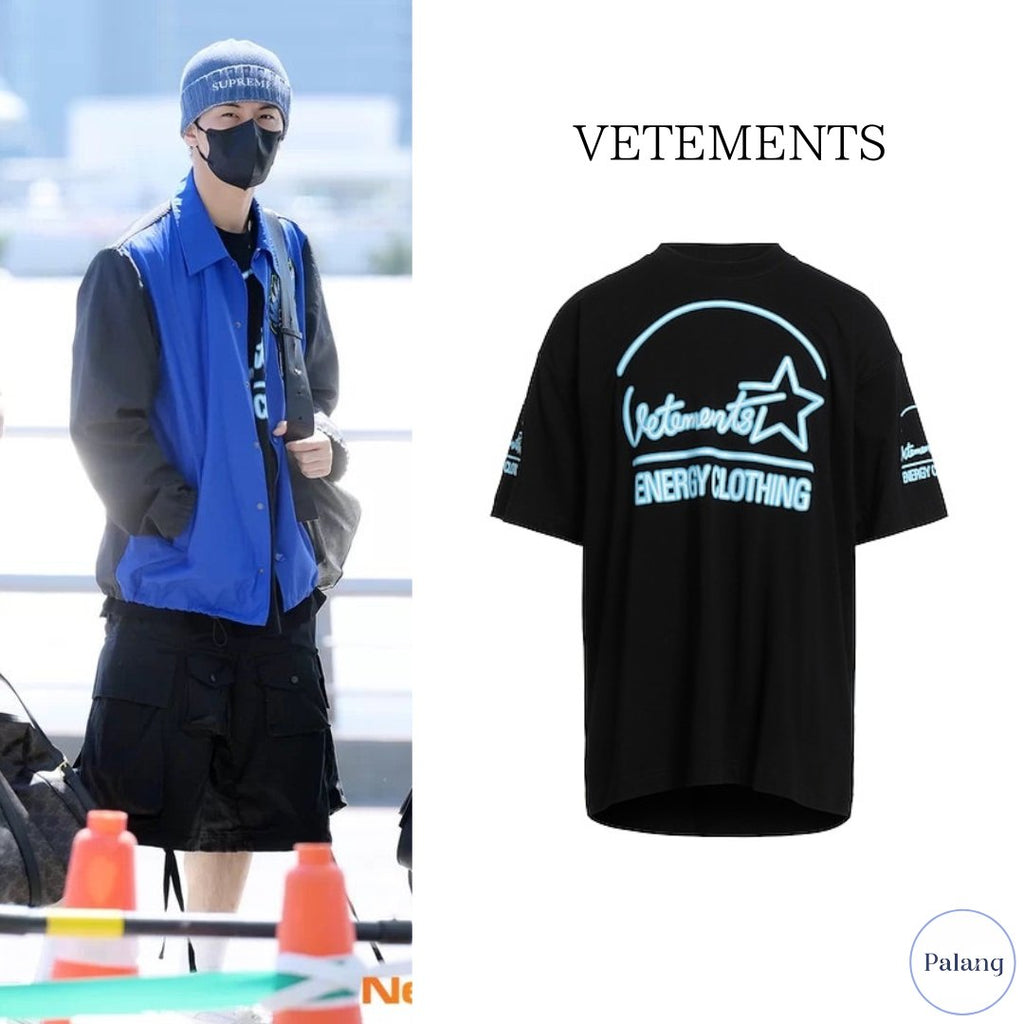 【NCT マーク】VETEMENTS ブラック Tシャツ - Palang ‐ KpopFashionStore