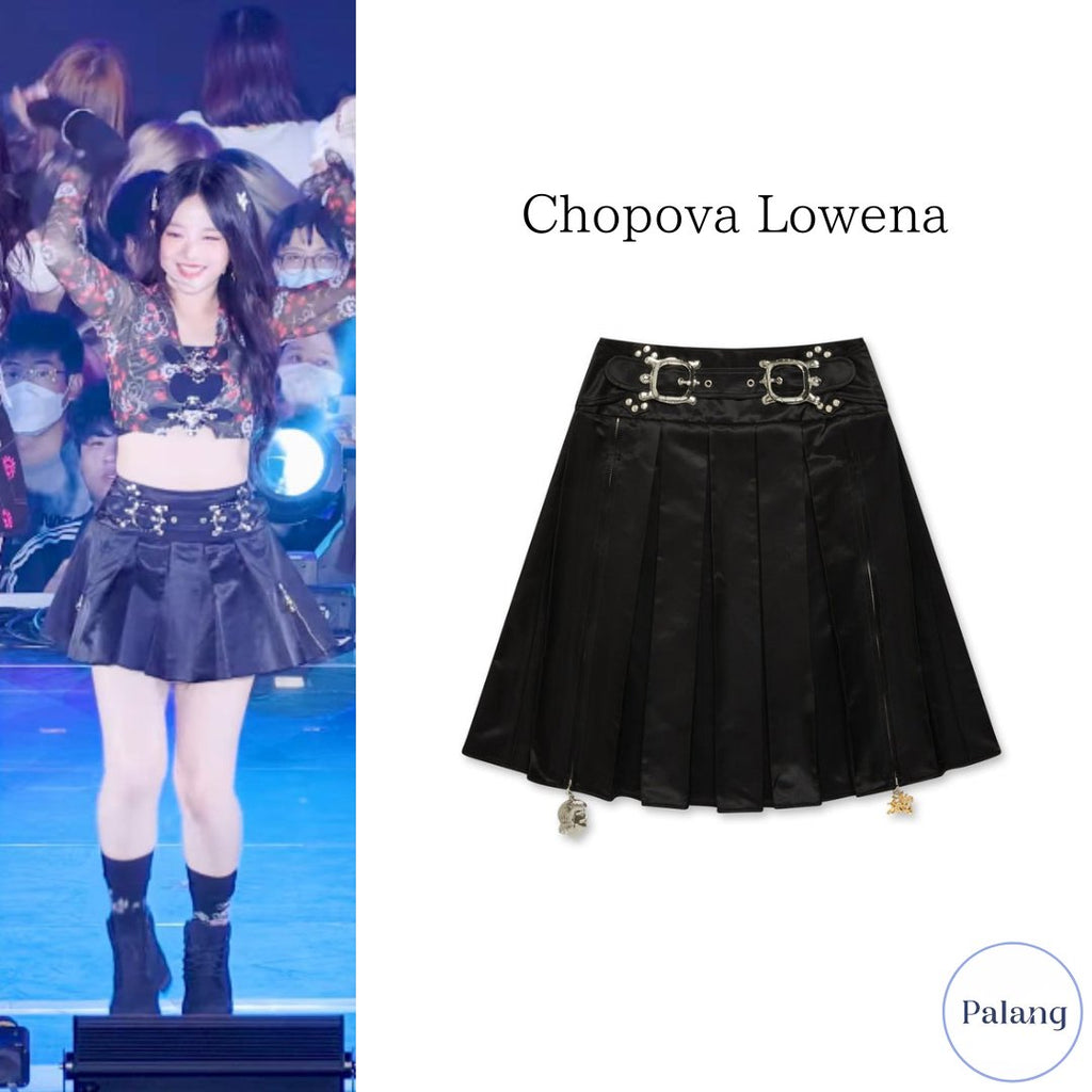 【NewJeans ハニ】Chopova Lowena ブラック ミディアムスカート - Palang ‐ KpopFashionStore