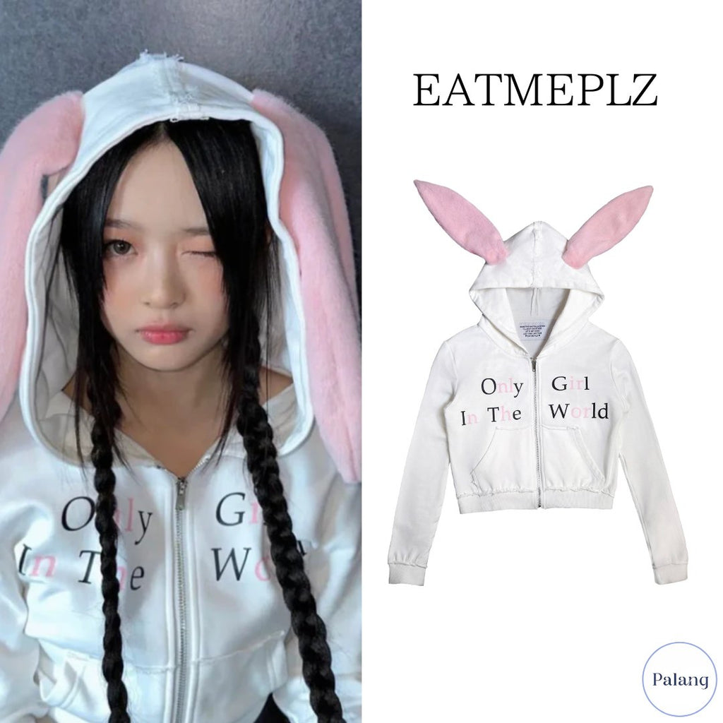 【NewJeans ハニ】EATMEPLZ ONLY GIRL HOODIE - Palang ‐ KpopFashionStore