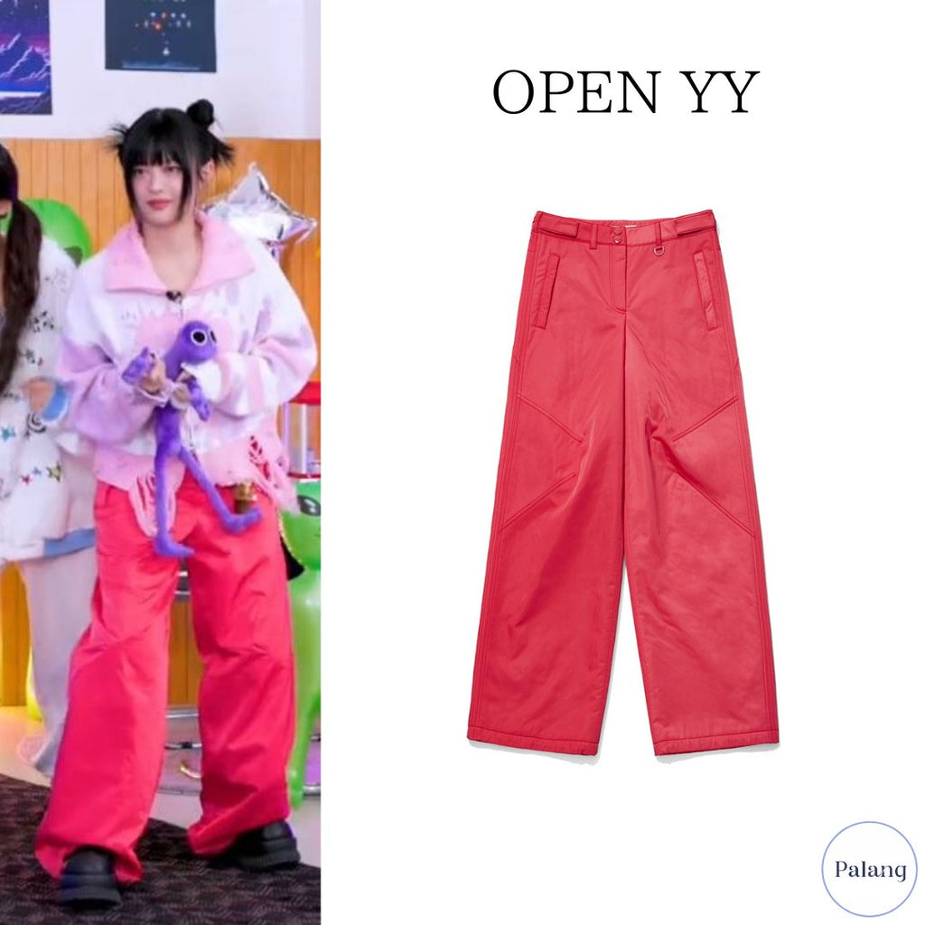 【NewJeans ハニ】OPEN YY INSULATED WIDE - LEG PANTS - Palang ‐ KpopFashionStore