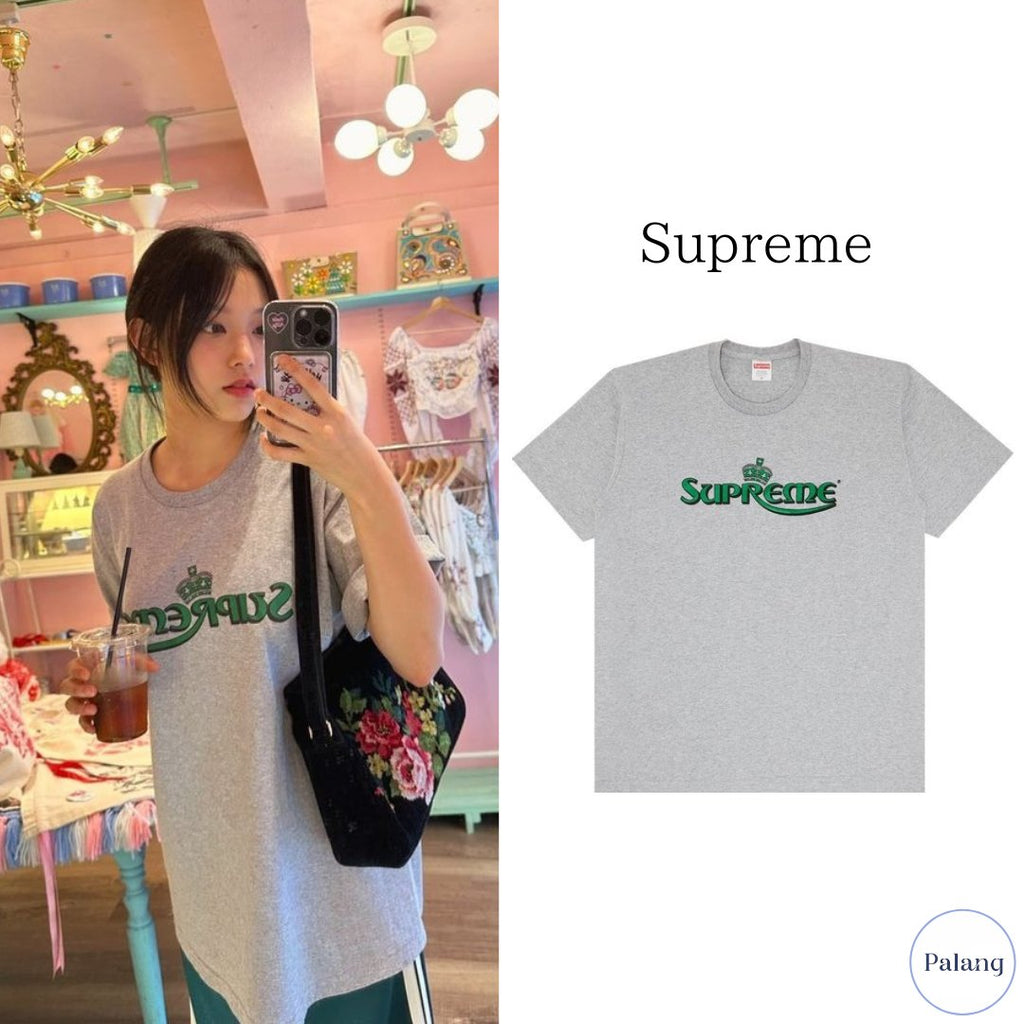 【NewJeans ヘリン】Supreme Crown cotton T - shirt - Palang ‐ KpopFashionStore