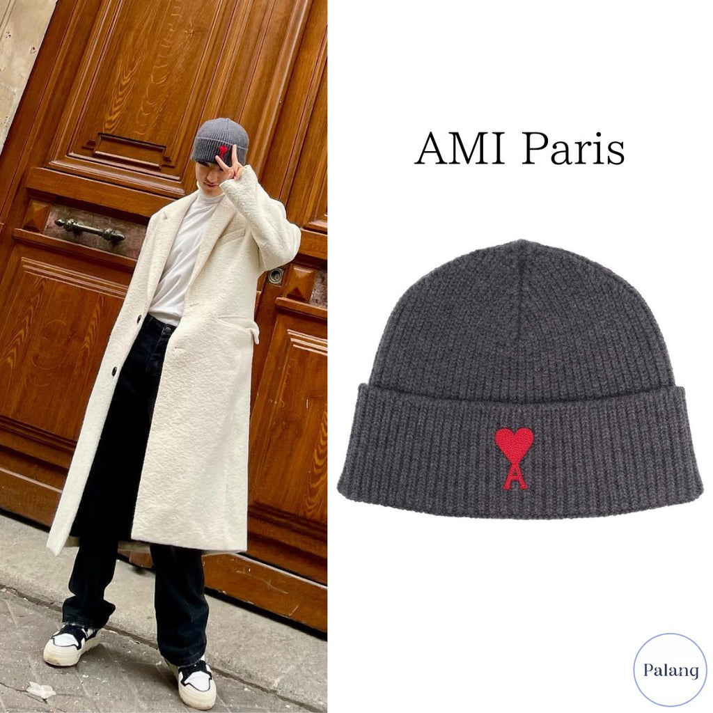 【SEVENTEEN ホシ】AMI PARIS ロゴ ビーニー - Palang ‐ KpopFashionStore