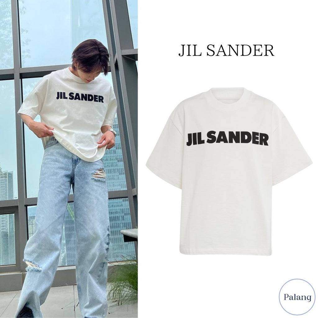 【SEVENTEEN ジョシュア】Jil Sander ホワイト ロゴTシャツ - Palang ‐ KpopFashionStore