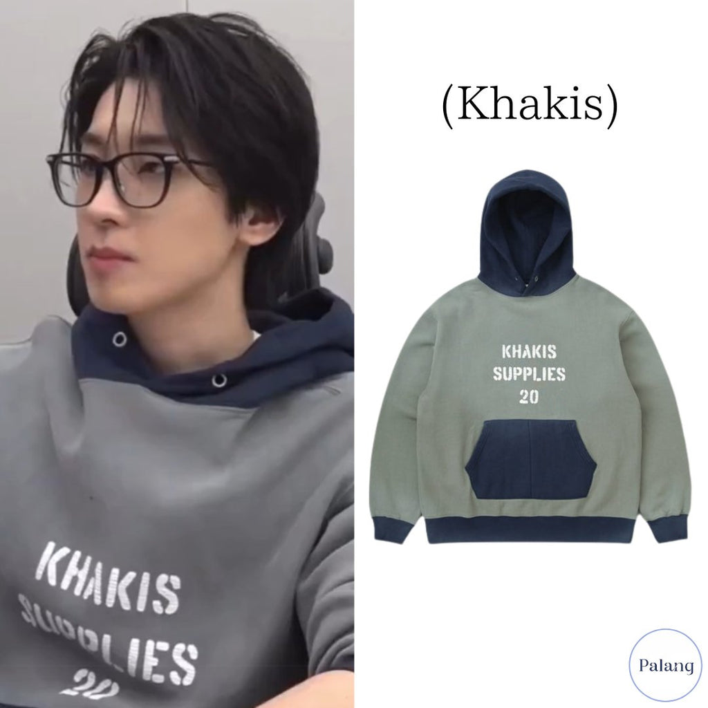 【SEVENTEEN ウォヌ】(Khakis) ARCHIVE HOODIE GREY - Palang ‐ KpopFashionStore