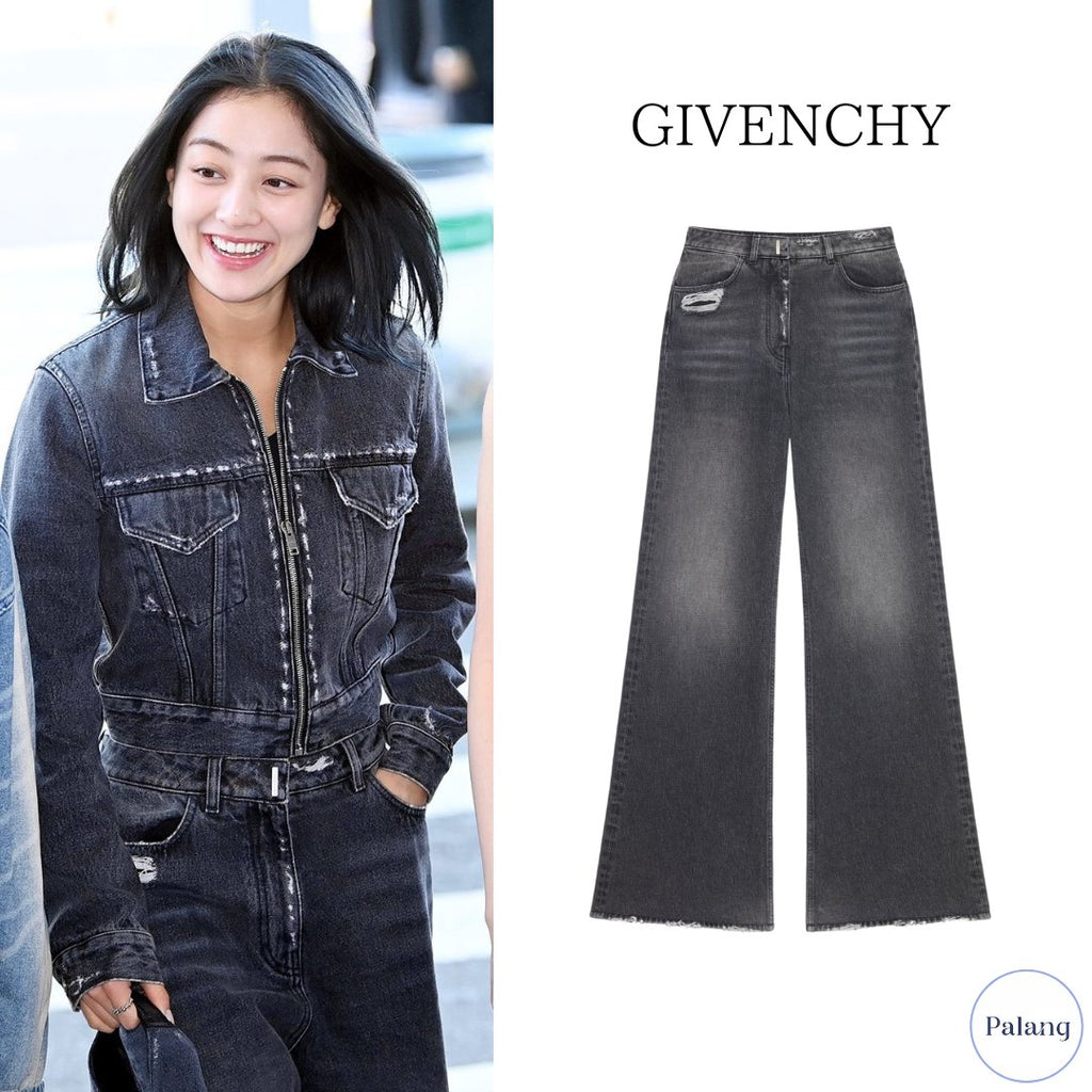 【TWICE ジヒョ】GIVENCHY オーバーサイズ デニムパンツ - Palang ‐ KpopFashionStore