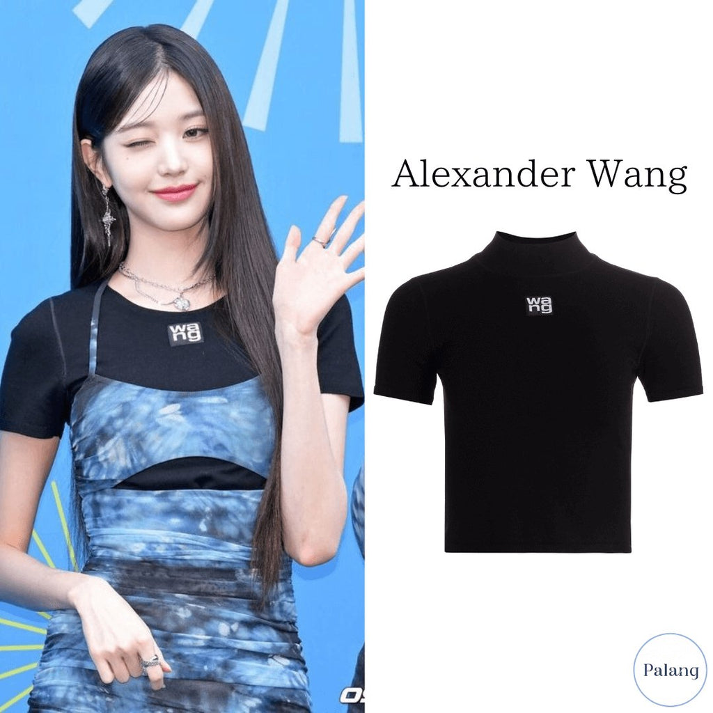 【TWICE ナヨン・IVE ウォニョン】Alexander Wang ボディコン モックネック トップ - Palang ‐ KpopFashionStore