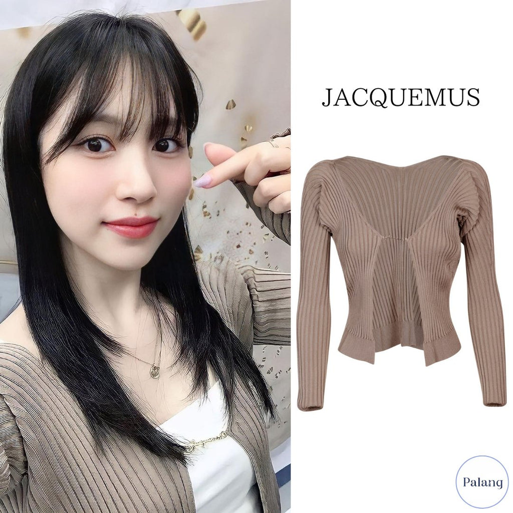 【TWICE ミナ】JACQUEMUS ロングスリーブ カーディガン - Palang ‐ KpopFashionStore