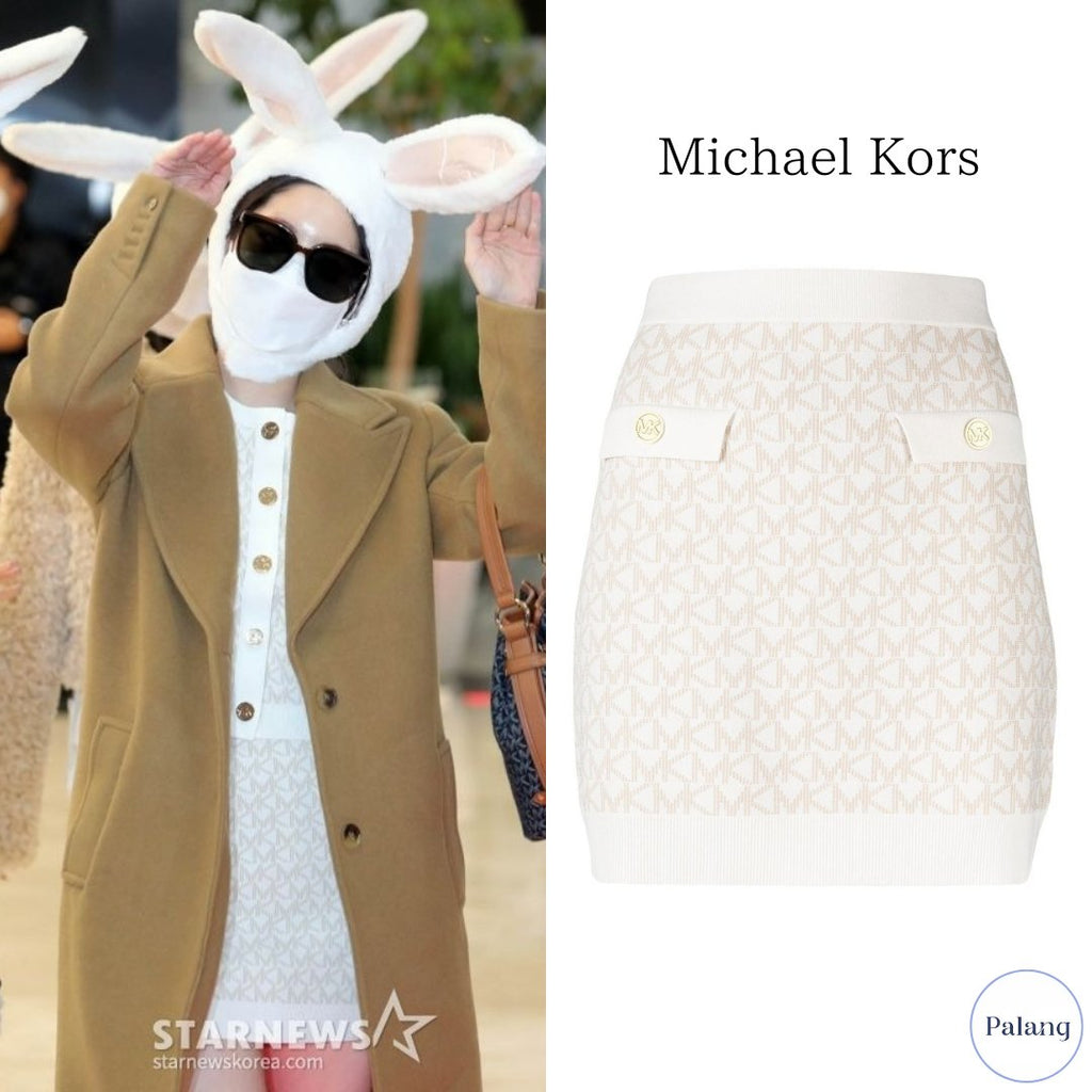 【TWICE ダヒョン】Michael Kors モノグラムジャカード ミニドレス - Palang ‐ KpopFashionStore