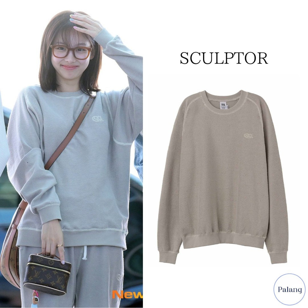 【TWICE ナヨン】SCULPTOR ベージュ スウェット - Palang ‐ KpopFashionStore