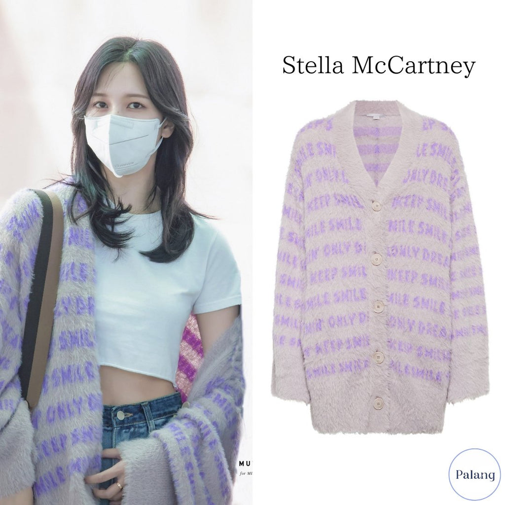 【TWICE ミナ】Stella McCartney スローガン カーディガン - Palang ‐ KpopFashionStore